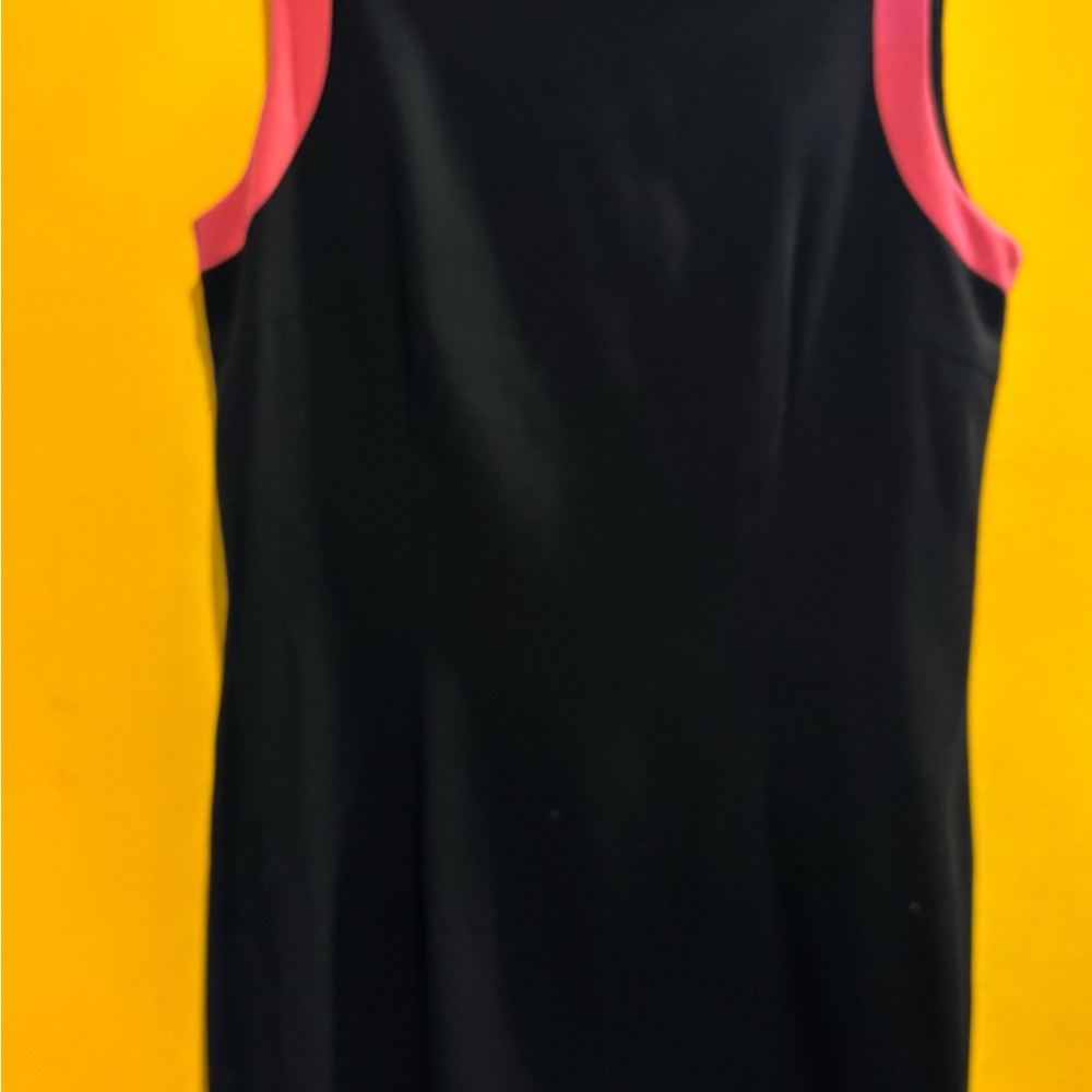 Black Dress with Pink Accents